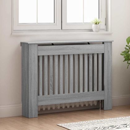 Калъф за радиатор Сив Сонома 112 x 19 x 81,5 cm Инженерно дърво