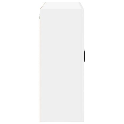 Стенен стъклен шкаф LUCCA Бял гланц 80 x 31 x 80 см