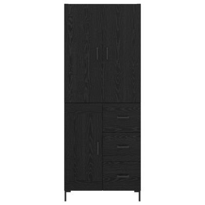 Висок шкаф Черния дъб 69,5 x 34 x 180 см Инженерно дърво