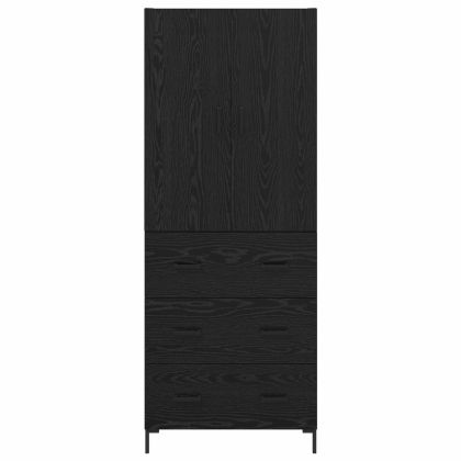 Висок шкаф Черния дъб 69,5 x 34 x 180 см Инженерно дърво