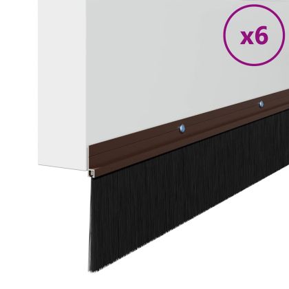 Запечатващи четки за врата с винтово закрепване 6 pcs Кафяво