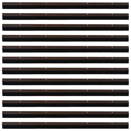 Запечатващи четки за врата с винтово закрепване 12 pcs Кафяво