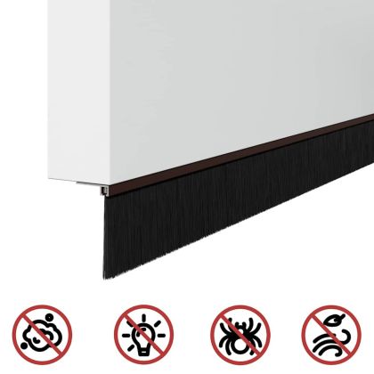 Запечатващи четки за врата с винтово закрепване 12 pcs Кафяво