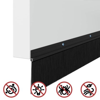 Запечатващи четки за врата с винтово закрепване 2 pcs Черно