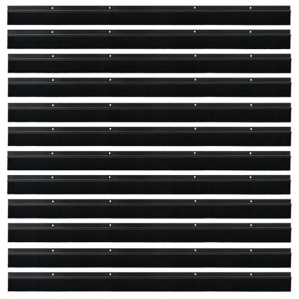 Запечатващи четки за врата с винтово закрепване 12 pcs Черно