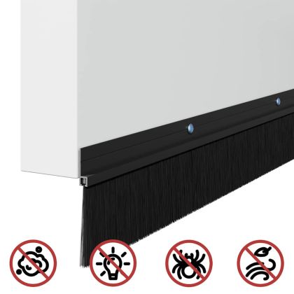 Запечатващи четки за врата с винтово закрепване 12 pcs Черно