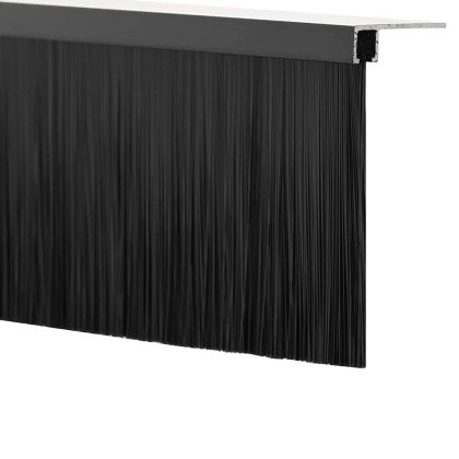 Запечатващи четки за врата с винтово закрепване 12 pcs Черно