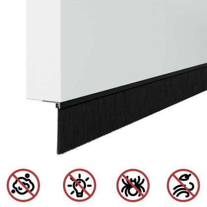 Запечатващи четки за врата с винтово закрепване 12 pcs Черно