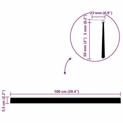 Запечатващи четки за врата с винтово закрепване 12 pcs Черно
