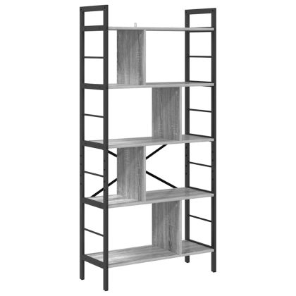 Рафт за книги 9 нива 75 x 30 x 156 см Инженерна дървесина