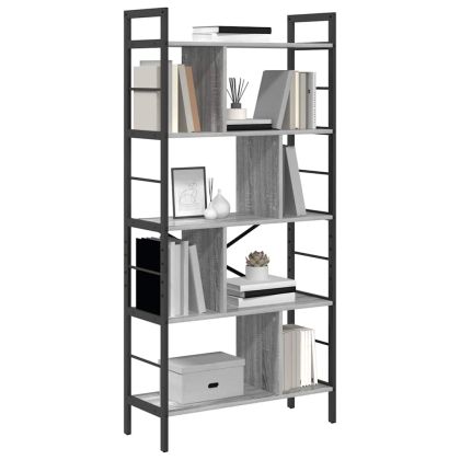 Рафт за книги 9 нива 75 x 30 x 156 см Инженерна дървесина