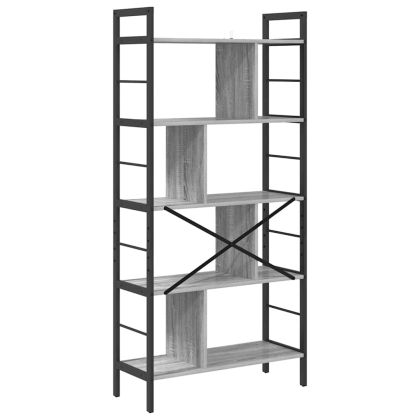 Рафт за книги 9 нива 75 x 30 x 156 см Инженерна дървесина