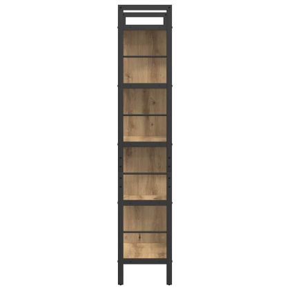 Рафт за книги 9 нива 75 x 30 x 156 см Инженерна дървесина Дъб