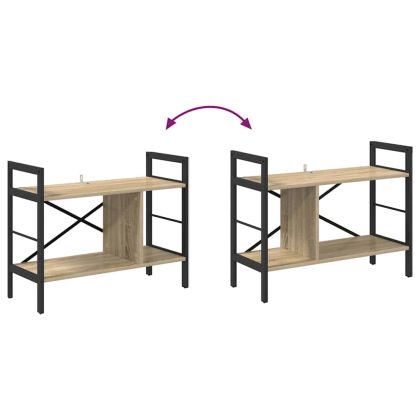 Рафт за книги Сонома дъб 75 x 30 x 58,5 см Инженерно дърво