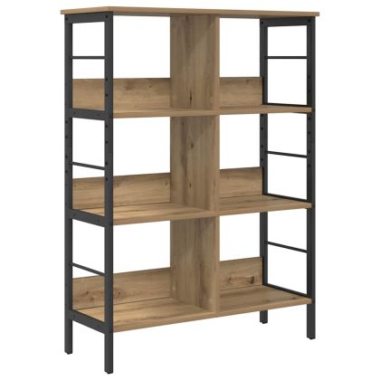 Рафт за книги 6 нива 82 x 32 x 112 см Инженерна дървесина Дъб