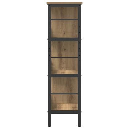 Рафт за книги 6 нива 82 x 32 x 112 см Инженерна дървесина Дъб