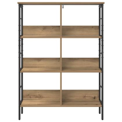 Рафт за книги 6 нива 82 x 32 x 112 см Инженерна дървесина Дъб