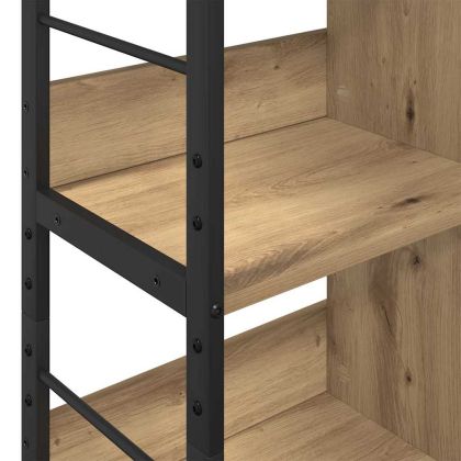 Рафт за книги 6 нива 82 x 32 x 112 см Инженерна дървесина Дъб