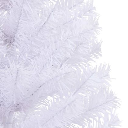 С изкуствено коледно дърво с поставка Бяло 120 cm PVC и Стомана