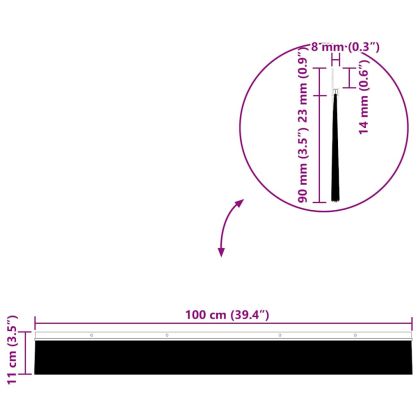 Запечатващи четки за врата с винтово закрепване 6 pcs Черно