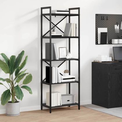 Рафт за книги 5 нива 56 x 34 x 171 см Инженерна дървесина
