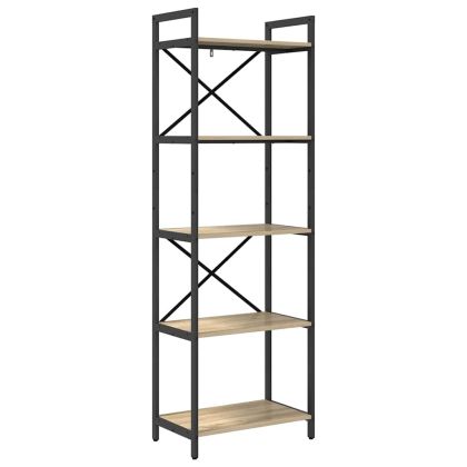 Рафт за книги 5 нива 56 x 34 x 171 см Инженерна дървесина