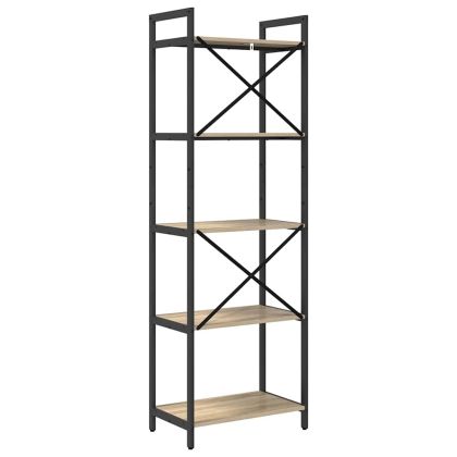 Рафт за книги 5 нива 56 x 34 x 171 см Инженерна дървесина