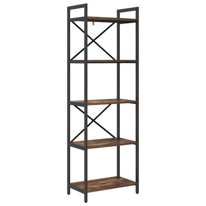 Рафт за книги 5 нива 56 x 34 x 171 см Инженерна дървесина