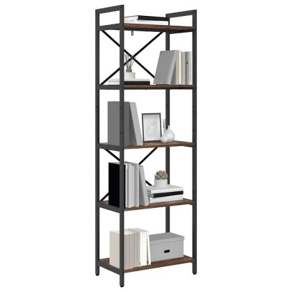Рафт за книги 5 нива 56 x 34 x 171 см Инженерна дървесина