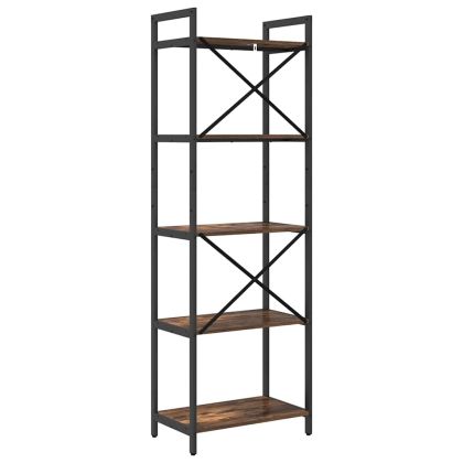 Рафт за книги 5 нива 56 x 34 x 171 см Инженерна дървесина