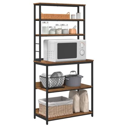 Кухненски рафт Старо дърво 80 x 40 x 168 см Инженерно дърво