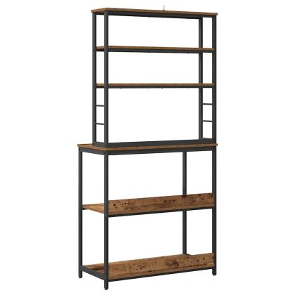 Кухненски рафт Старо дърво 80 x 40 x 168 см Инженерно дърво