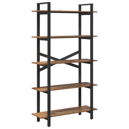 Рафт за книги 5 нива 100 x 33,5 x 178 см Инженерна дървесина