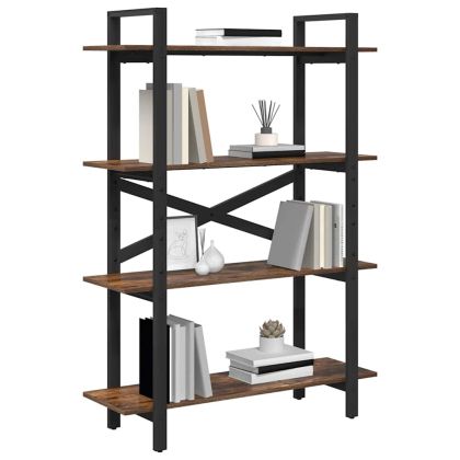 Рафт за книги Опушен дъб 100 x 33,5 x 140 cm