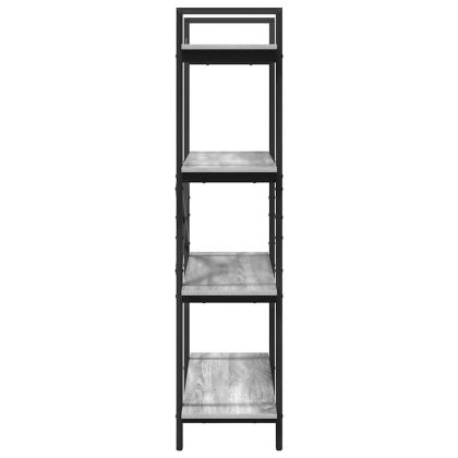 Рафт за книги Сив Сонома 100 x 33,5 x 140 cm