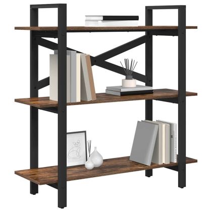 Рафт за книги Опушен дъб 100 x 33,5 x 102 cm