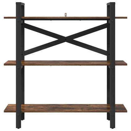 Рафт за книги Опушен дъб 100 x 33,5 x 102 cm