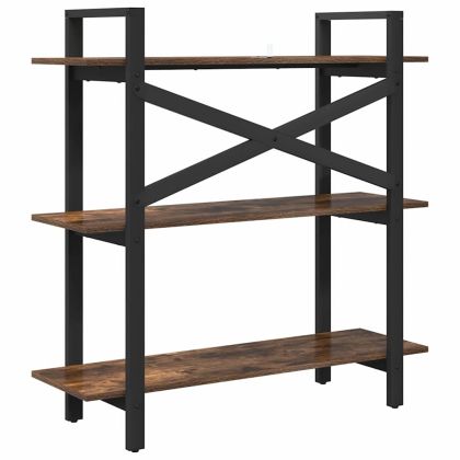 Рафт за книги Опушен дъб 100 x 33,5 x 102 cm