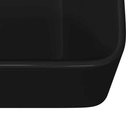 Мивка, 40x30x13 см, керамична, черна