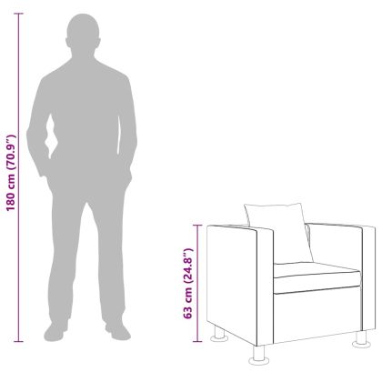 Фотьойл, черен, изкуствена кожа