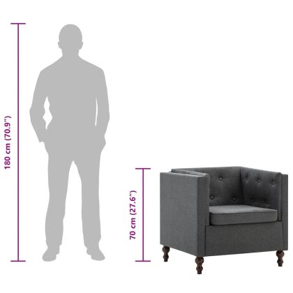 Фотьойл, тъмносив, текстил