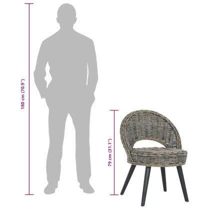 Кресло, кубу ратан, черно