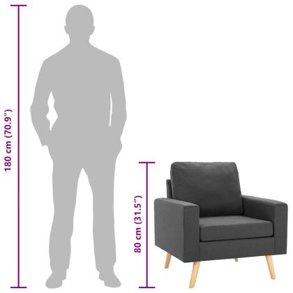 Фотьойл, тъмносив, текстил