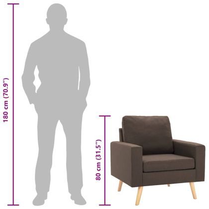 Фотьойл, кафяв, текстил