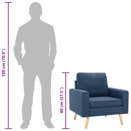 Фотьойл, син, текстил