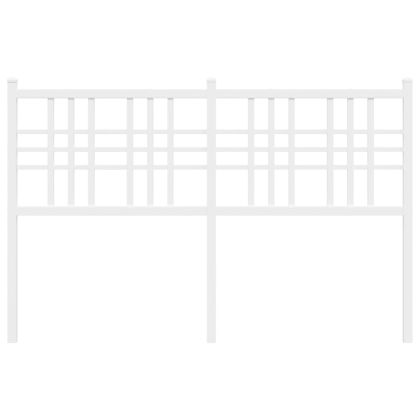 Метална резервна табла за легло, бяла, 137 см