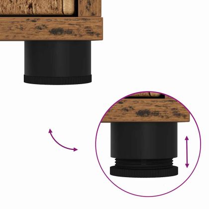 Шкаф за баня Старо дърво 30,5 x 30 x 195 см Инженерно дърво
