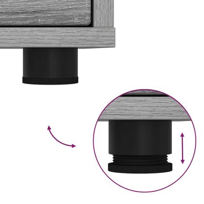 Нощни маси 2 pcs Сив Сонома 30,5 x 30 x 43 см Инженерно дърво