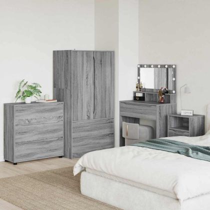 Шкаф за съхранение Сив Сонома 80 x 48 x 57 см Инженерно дърво