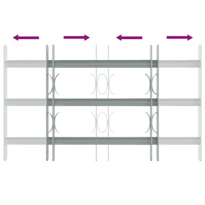 Регулируема решетка за прозорци с 3 напречни пръта 500-650 мм